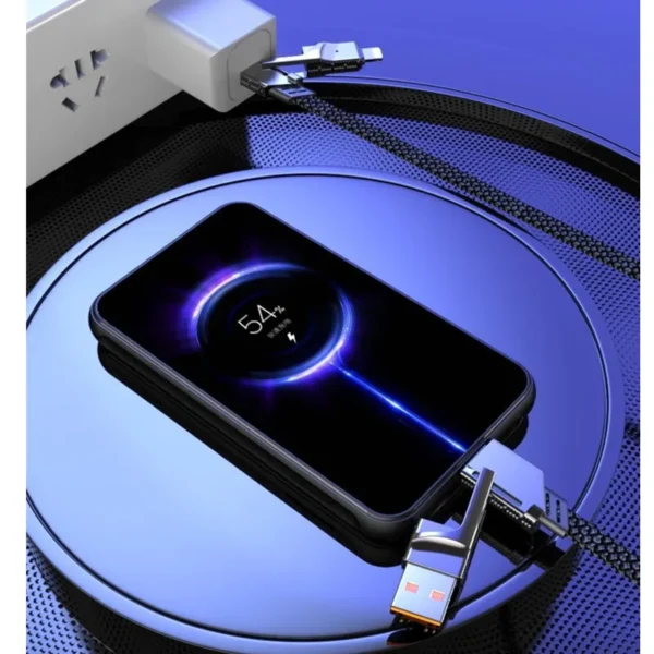 WIWU 4 in 1 100W USB USB Type C To USB C Cable Fast Charging Lighting Data Cord - Image 7