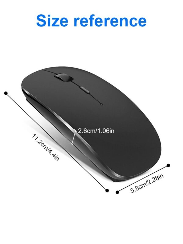 Luxury Premium Wireless Bluetooth Rechargeable Slim Mini Noiseless Cordless Mouse - Image 18