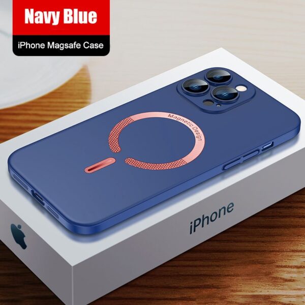 Camera Lens glass film Thin Matte Magsafe Magnetic Wireless Case Cover and 3D Glass Protector For iPhone 13 Pro Max - Image 8