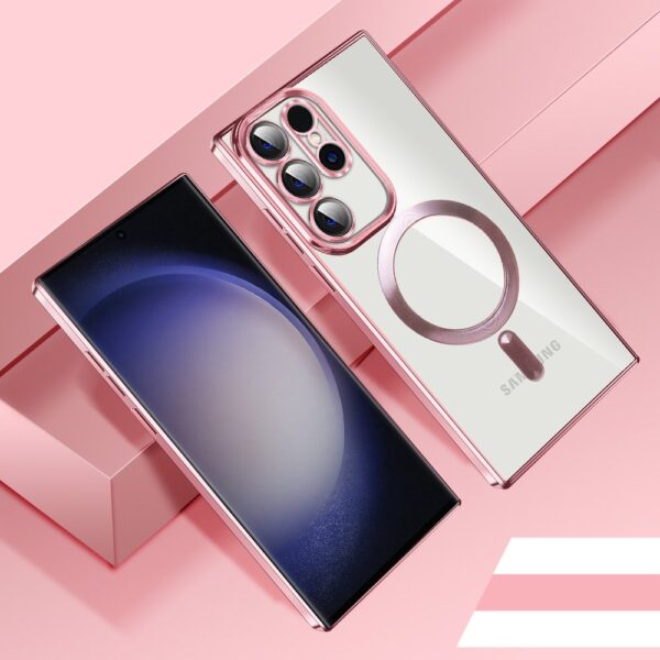 Luxury Premium Transparent Plating Anti-Scratch with Full Camera Cover For Samsung Galaxy S24 Ultra - Image 19