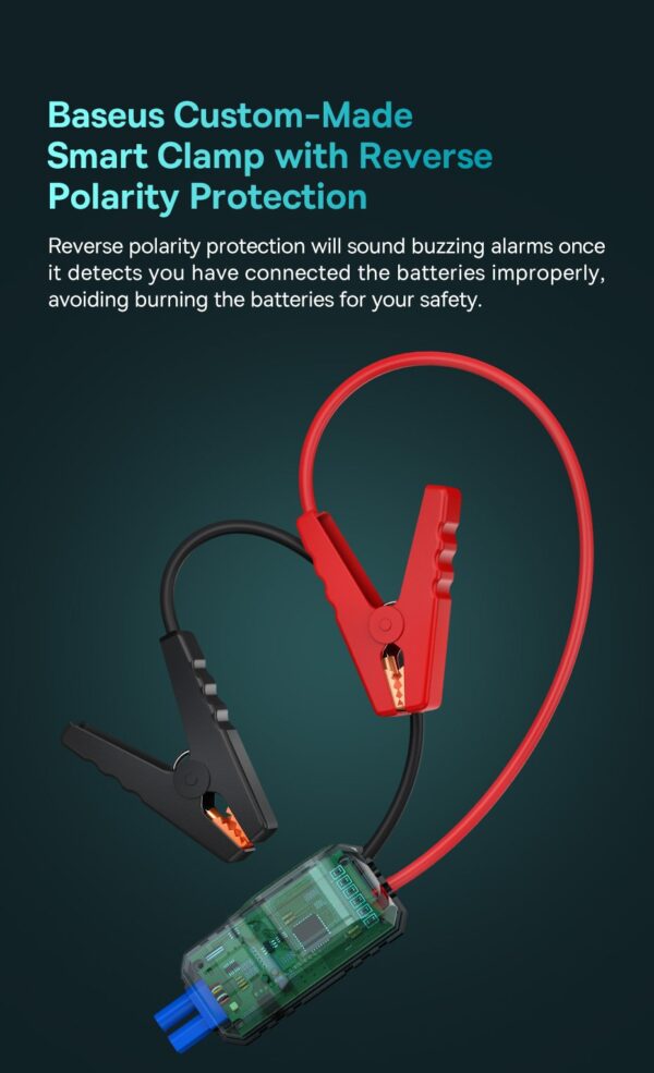 BASEUS 2 in 1 1000A Car Jump Starter Power Bank and Portable Air Compressor Inflator Pump - Image 7
