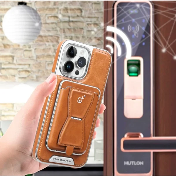 Luxury Premium Leather Magnetic Magsafe Card Slot High Business Leather Phone cover 13 Pro Max/14 Pro Max - Image 18