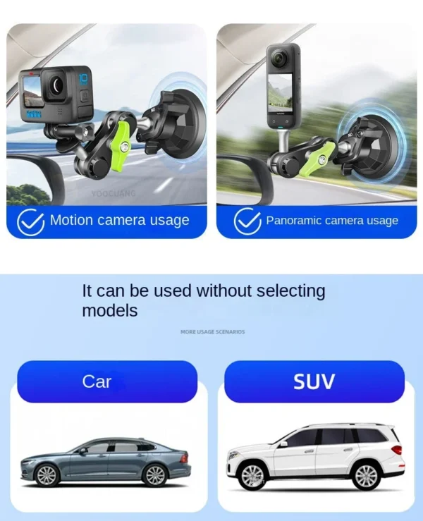 Leepiya Car Phone Mount Video Recording Universal Magic Arm Suction Car Phone Mount  Holder - Image 28