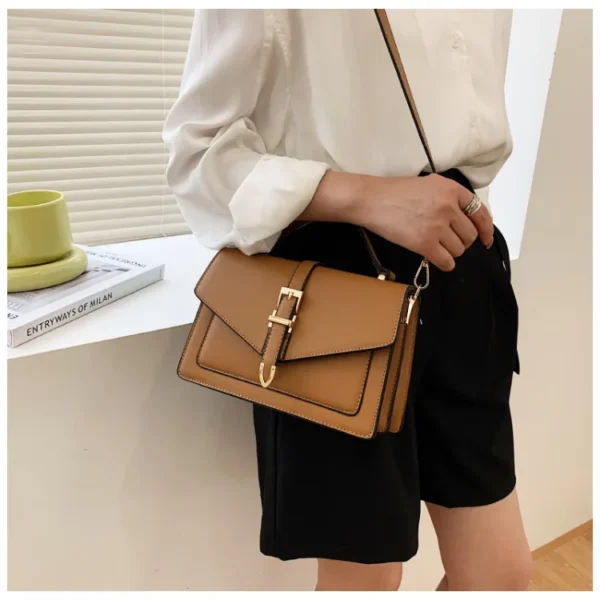 Luxury Premium PU Leather 2024 New Fashion Portable Crossbody Shoulder Handbag - Image 11