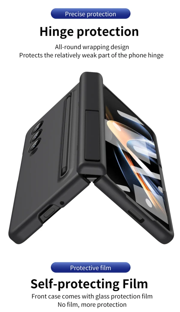 Luxury Premium Invisible Stand Hinge Stand Case Cover With S Pen For Samsung Galaxy Z Fold 4 - Image 9