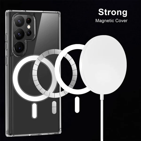 Luxury Premium Shockproof Clear MagSafe Magnetic Cover Case For Samsung Galaxy S22 Ultra/S23 Ultra - Image 34