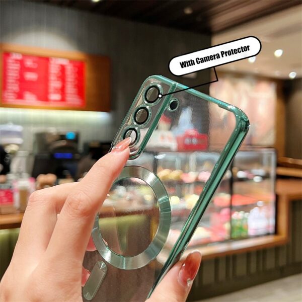 Luxury Premium Transparent Plating Anti-Scratch with Full Camera Cover For Samsung Galaxy S21 - Image 9