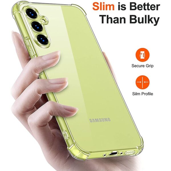 Luxury Premium Anti-Burst Transparent Case Cover and 3D Glass Protector For Samsung Galaxy A15 - Image 13