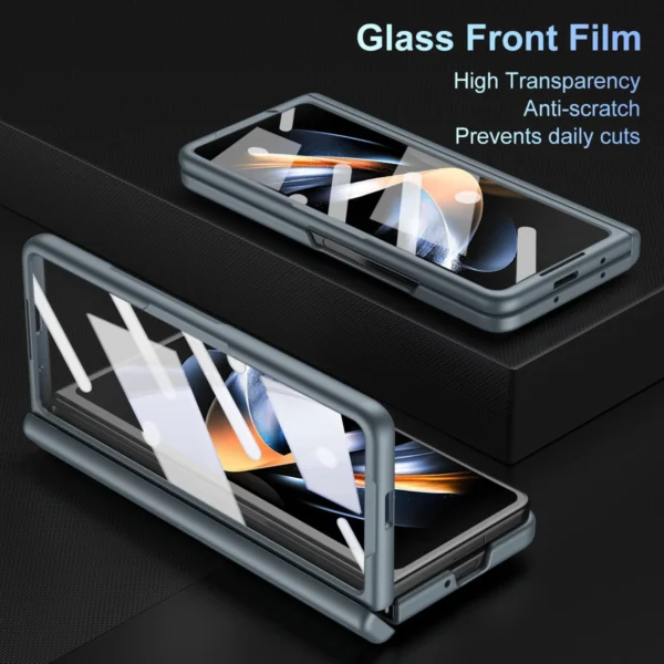 Luxury Premium Invisible Stand Hinge Stand Case Cover With S Pen For Samsung Galaxy Z Fold 4 - Image 12