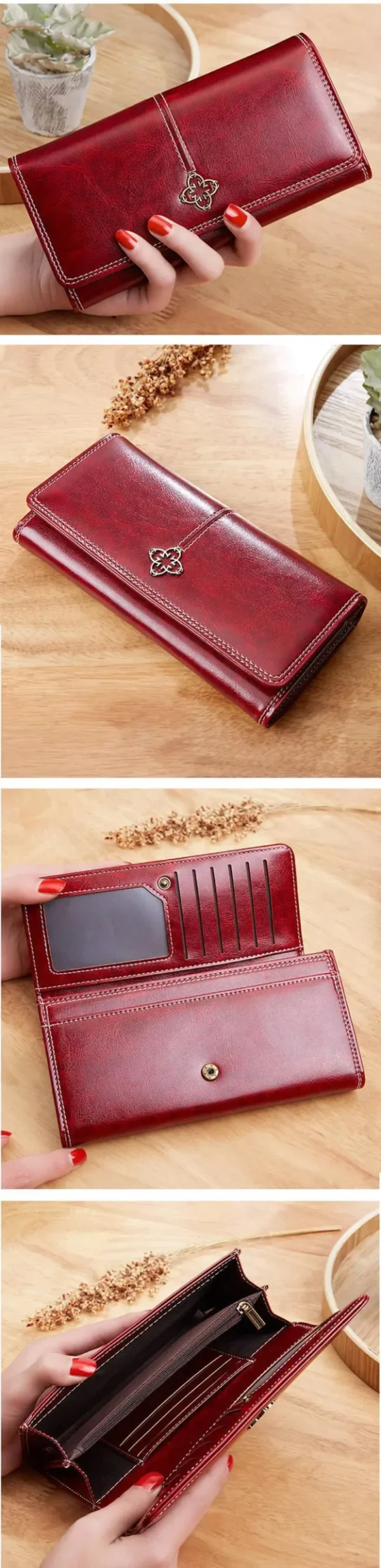 Luxury Premium PU Leather High Quality Fashion Women Purse Cards Holder - Image 13