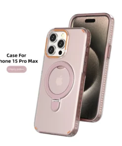 Alternative view of Luxury Premium 2 in 1 PC+TPU Magsafe Kickstand Shockproof Protective Case Cover For iPhone Series