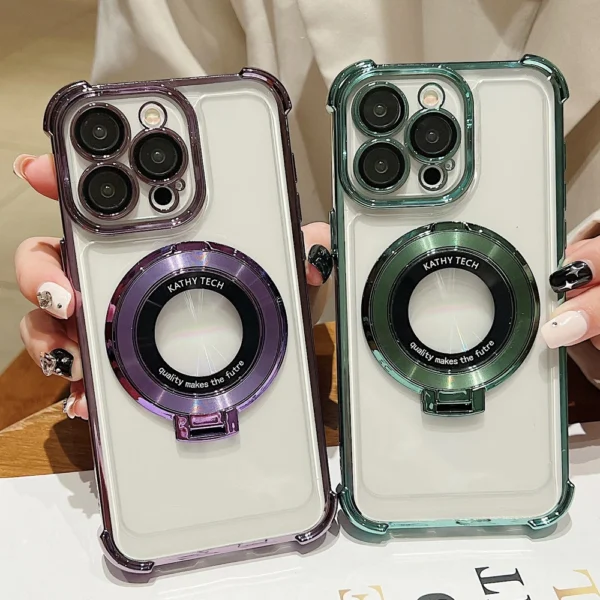 Luxury Premium Magnet Wireless Charging Shockproof Transparent Soft Silicone Case Cover For iPhone Series - Image 12