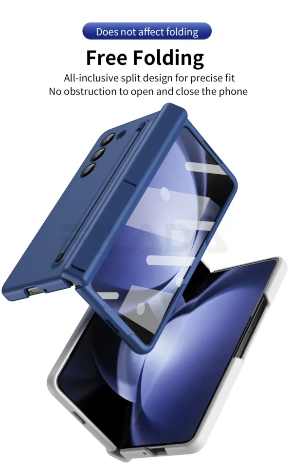 Luxury Premium Invisible Stand Hinge Stand Case Cover With S Pen For Samsung Galaxy Z Fold 5 - Image 6