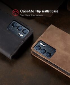 Alternative view of Oppo Reno 6 CaseMe Leather Flip Cover