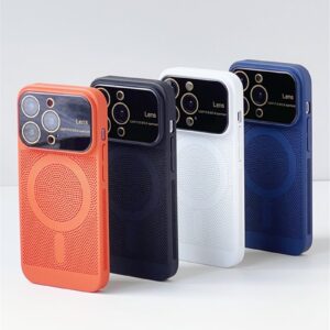 Luxury Premium Magnetic Grid Breathable Heat Dissipation Cooling Slim Case Cover For iPhone 13 Pro Max/14 Pro Max