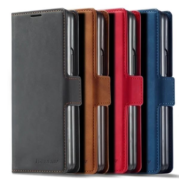 Luxury Premium PU Leather Card Slot Phone Case for Samsung Z Fold 3 5G/Fold 4 5G