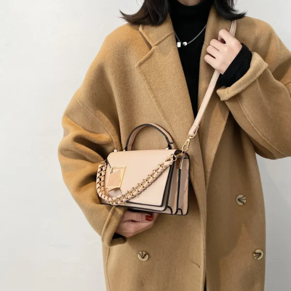 Luxury Premium Fashion Texture Small Chain New Simple Square Versatile One Shoulder Crossbody Bag - Image 13