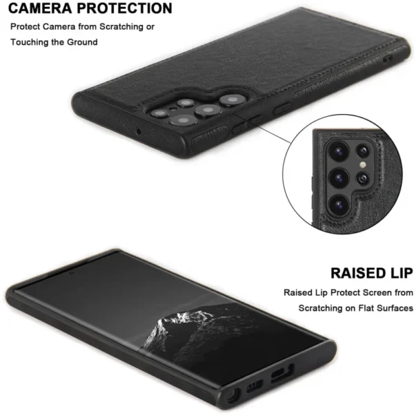 Luxury Premium PU Line Leather Stitching Case Cover For Samsung Galaxy S23 Ultra/S24 Ultra - Image 11
