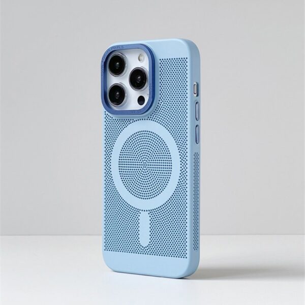 Luxury Premium Magnetic Grid Breathable Heat Dissipation Cooling Slim Case Cover For iPhone Series - Image 8