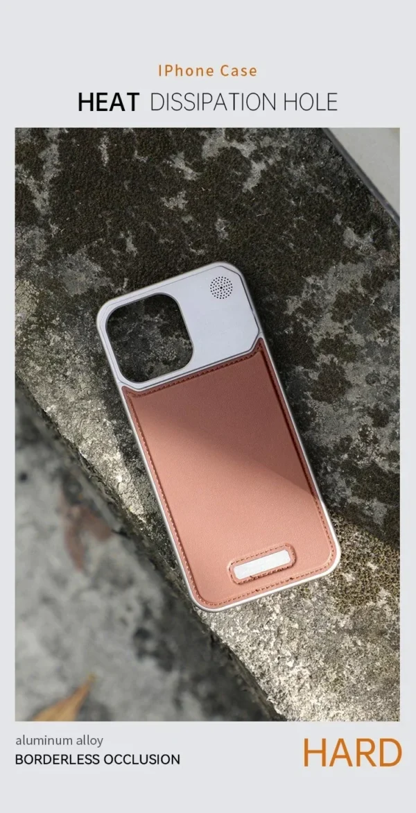 Luxury Premium Luxury Leather Magnetic Aluminum Fragrance Case Cover For iPhone 15 Pro/15 Pro Max - Image 15