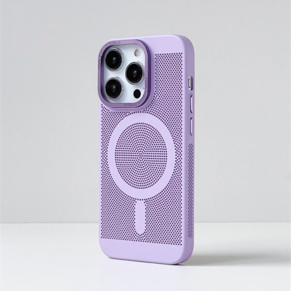 Luxury Premium Magnetic Grid Breathable Heat Dissipation Cooling Slim Case Cover For iPhone Series - Image 7
