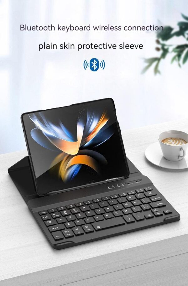 Luxury Premium Wireless Bluetooth keyboard Leather Case Cover For Samsung Galaxy Z Fold 6 - Image 18