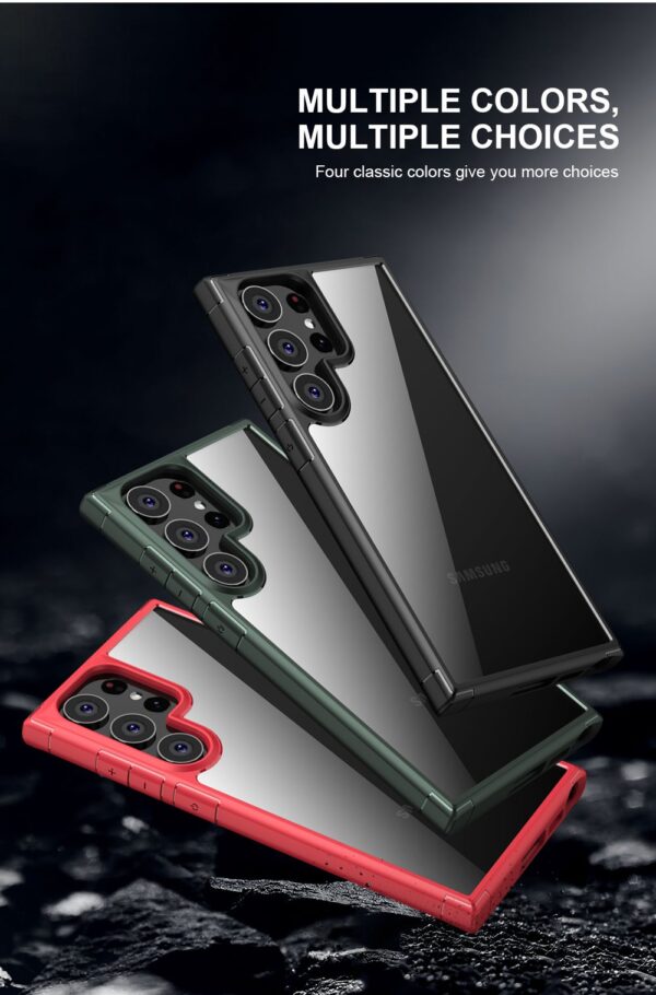 Luxury Crystal Clear TPU Frame Hybrid Shockproof Cover for Samsung Galaxy S23 Ultra - Image 23