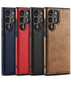 Luxury Premium PU Line Leather Stitching Case Cover For Samsung Galaxy S23 Ultra/S24 Ultra