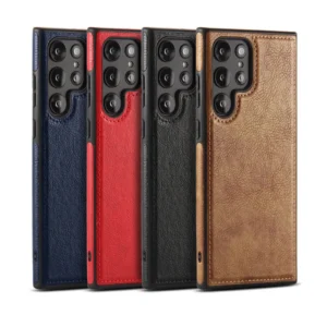 Luxury Premium PU Line Leather Stitching Case Cover For Samsung Galaxy S23 Ultra/S24 Ultra