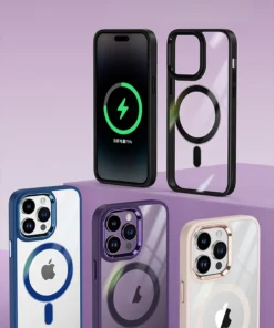 Luxury Shockproof Transparent Magsafe Magnetic Clear Acrylic Hard Case Cover For iPhone Series