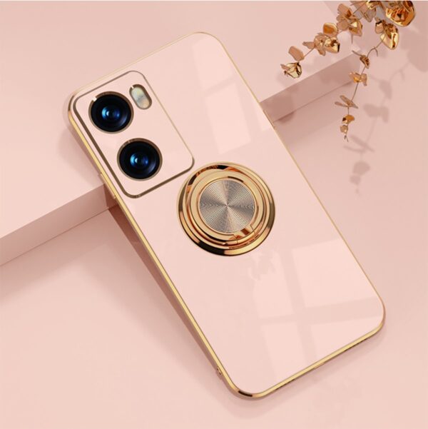 Luxury Premium Electroplated Gold Plated Case Cover and 3D Glass Protector For Oppo A77 - Image 7
