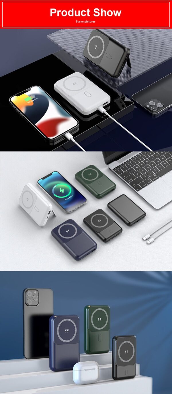 Awei 10000mAh Mini Portable Magnetic Wireless Powerbank 22.5W - Image 8