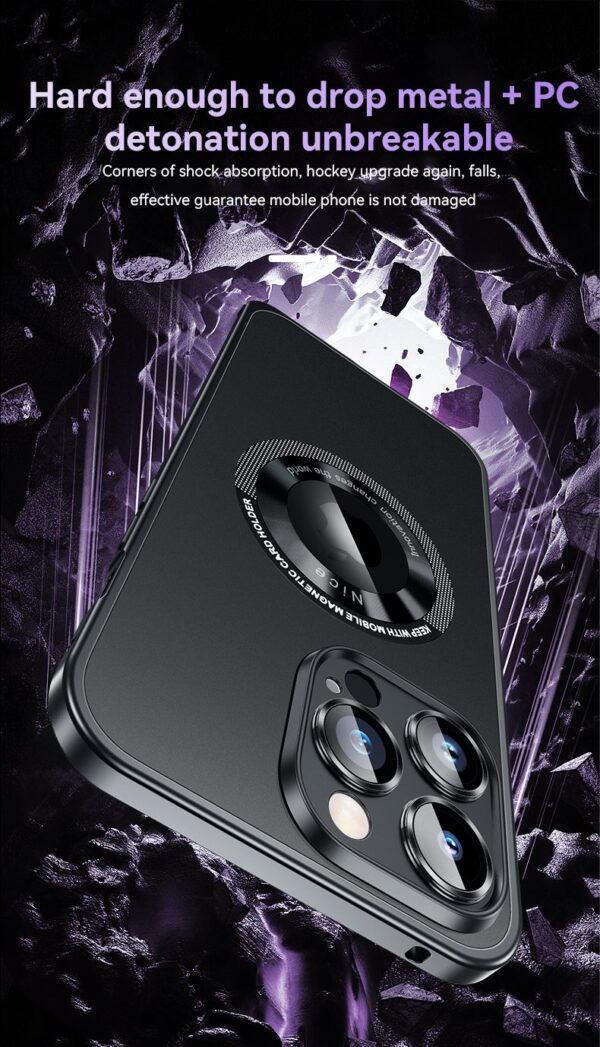 Luxury Premium Lens Film Protection Magnetic Bumper Wireless Charging Case Cover For iPhone Series - Image 24