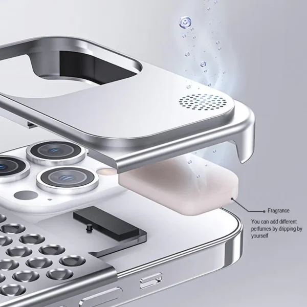 Luxury Ultra thin Aluminum Alloy Heat Dissipation Aromatherapy Anti-Scratch Slim Case Cover For iPhone series - Image 34