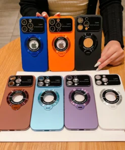 Luxury Slim Matte PC Bracket Magsafe Charging Stand Holder Case Cover For iPhone Series