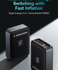 BASEUS 2 in 1 1000A Car Jump Starter Power Bank and Portable Air Compressor Inflator Pump