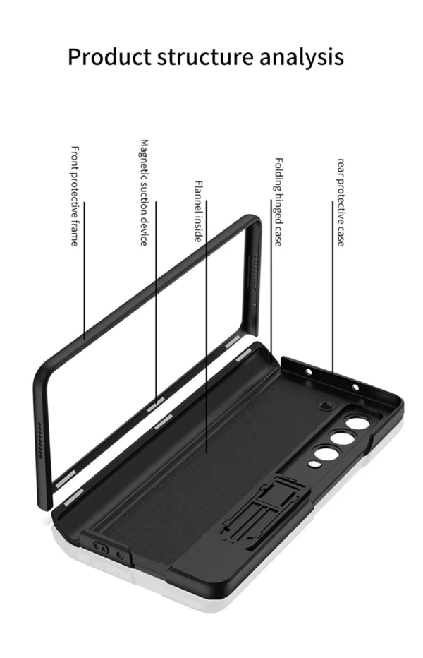 GKK Magnetic Hinge Tempered Glass Case Cover For Samsung Galaxy Z Fold 5 - Image 13
