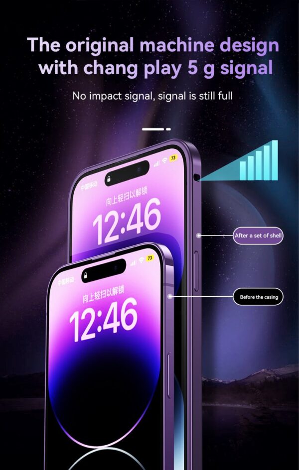 Luxury Premium Lens Film Protection Magnetic Bumper Wireless Charging Case Cover For iPhone Series - Image 21
