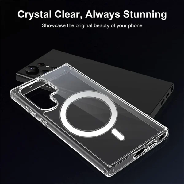 Luxury Premium Shockproof Clear MagSafe Magnetic Cover Case For Samsung Galaxy S22 Ultra/S23 Ultra - Image 38