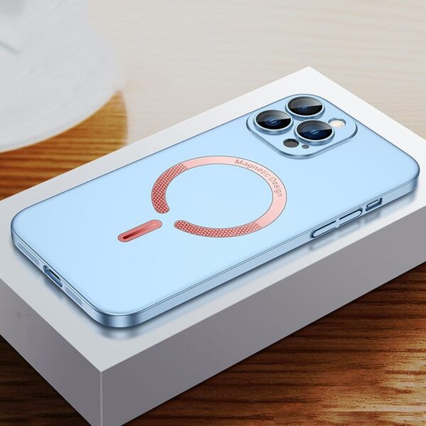 Camera Lens glass film Thin Matte Magsafe Magnetic Wireless Case Cover and 3D Glass Protector For iPhone 13 Pro Max - Image 10