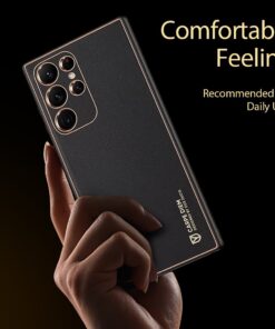 DUX DUCIS YOLO Series Case Luxury Protecting Back Cover Leather Pattern For Samsung Galaxy S23 Ultra