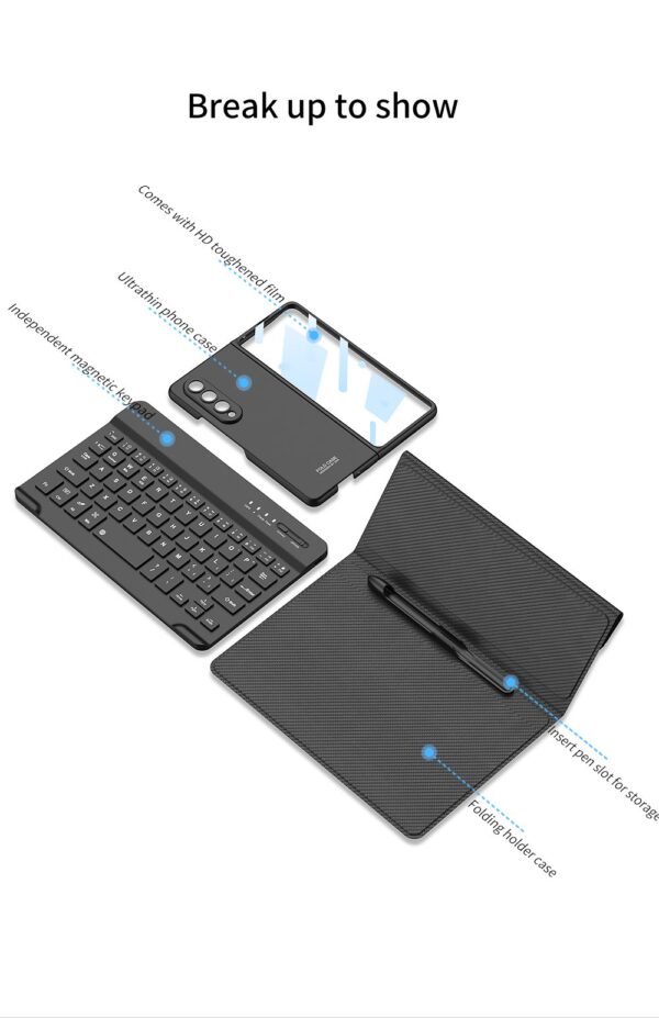 GKK Bluetooth Wireless Keyboard for Samsung Galaxy Z Fold Series with Pen Slot - Image 9