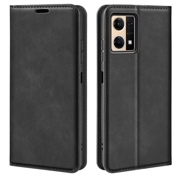 Oppo Reno 7 4G & 5G Series Retro-skin Magnetic Suction Leather Case - Image 2