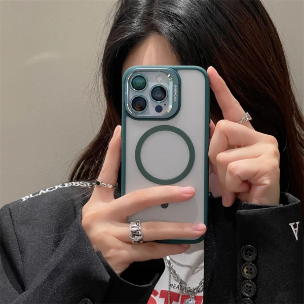 Luxury Shockproof Transparent Magsafe Magnetic Transparent Case Cover For iPhone 14 Pro Max/15 Pro Max/16 Pro Max - Image 25