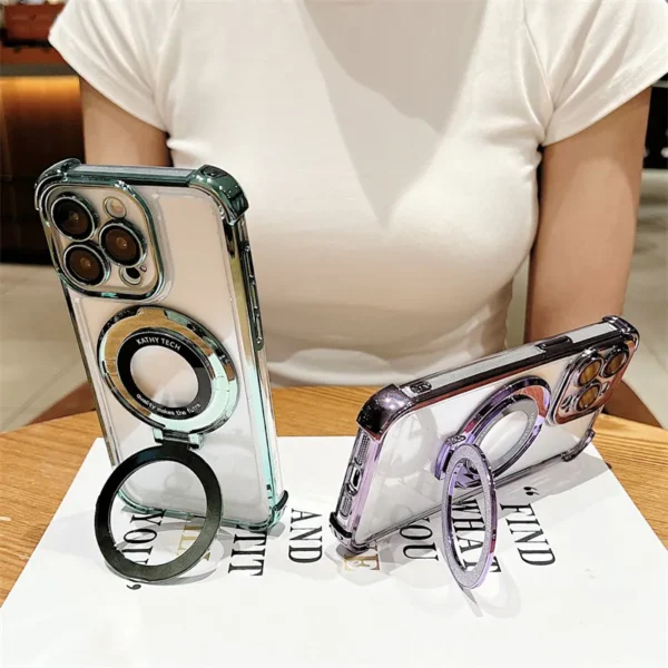 Luxury Premium Magnet Wireless Charging Shockproof Transparent Soft Silicone Case Cover For iPhone Series - Image 15