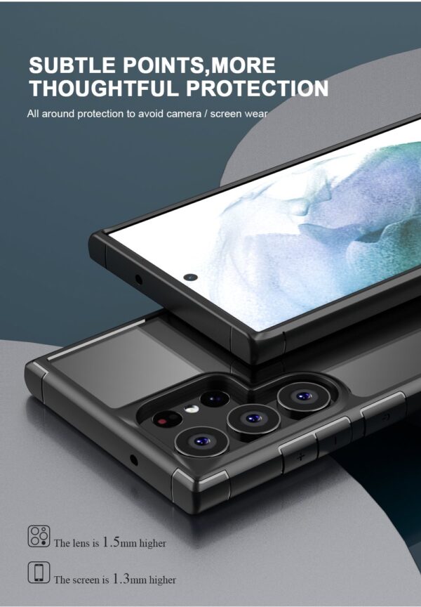 Luxury Crystal Clear TPU Frame Hybrid Shockproof Cover for Samsung Galaxy S23 Ultra - Image 24