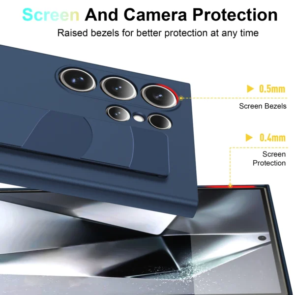 Luxury Premium Silky Touch Liquid Silicone Wrist Strap Grip Case For Samsung Galaxy S24 Ultra - Image 11