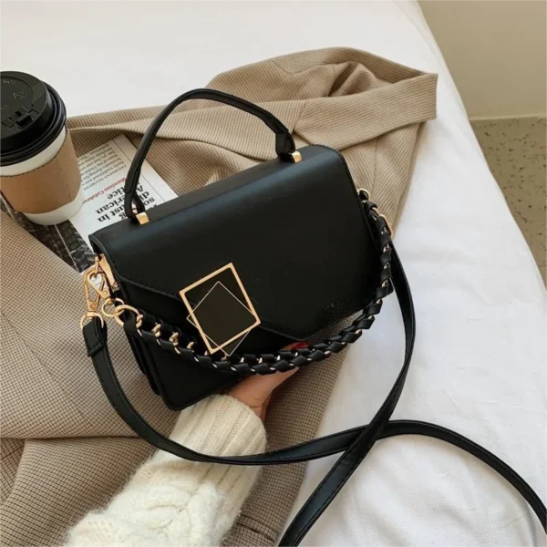 Luxury Premium Fashion Texture Small Chain New Simple Square Versatile One Shoulder Crossbody Bag - Image 16