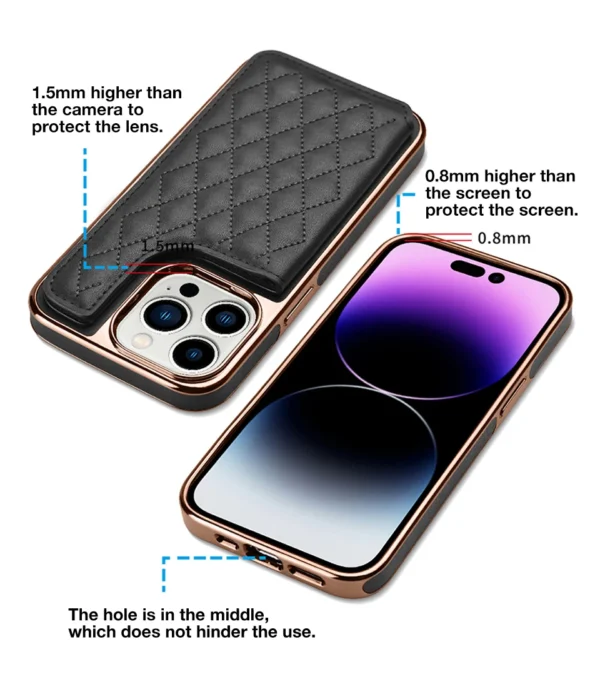 ONEGIF Lurxury Wallet Card Holder kickstand Phone Case Cover for iPhone Series - Image 12