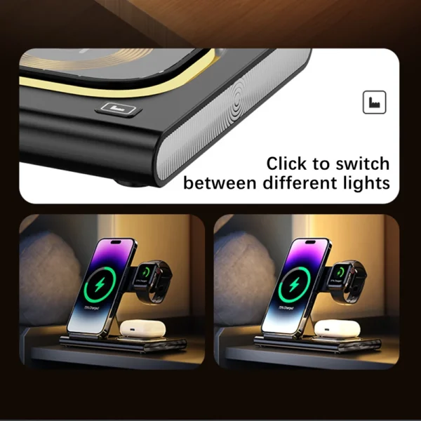 NEW 4 in1 Wireless 15W Wireless Fast Charging Dock Station - Image 29